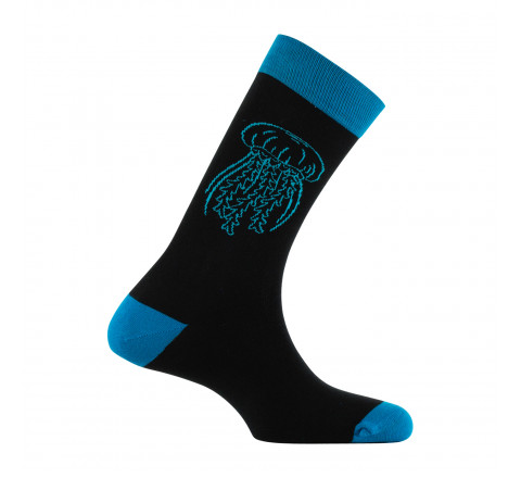 Mi-chaussettes méduses en coton