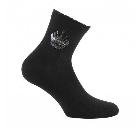 Mi-chaussettes couronne placée