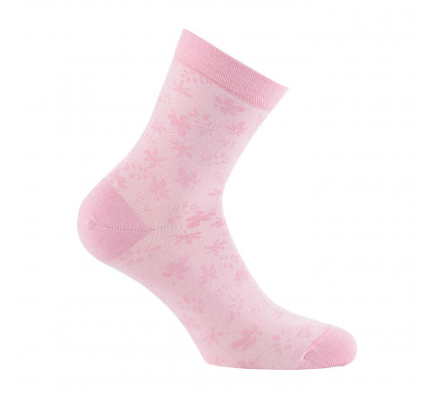 Socquettes fantaisies de mailles Florales Made in France