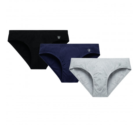 Lot de 3 slips en coton bio MARINER