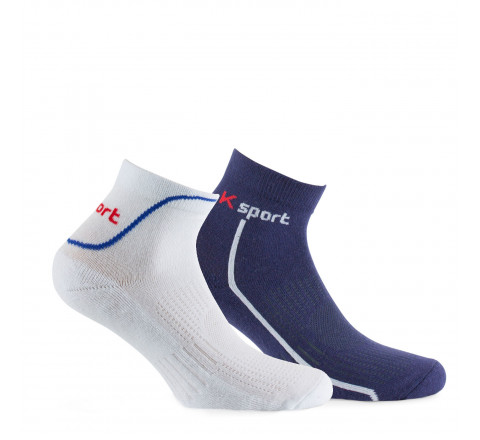 Lot de 2 paires de chaussettes tiges courtes K-Sport