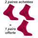 Lot de 3 paires de socquettes Double Thyo