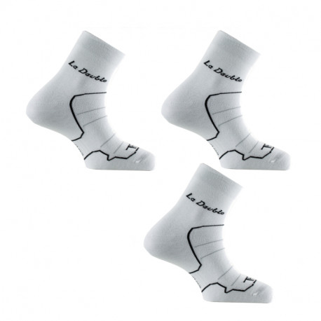 Lot de 3 paires de socquettes Double Thyo