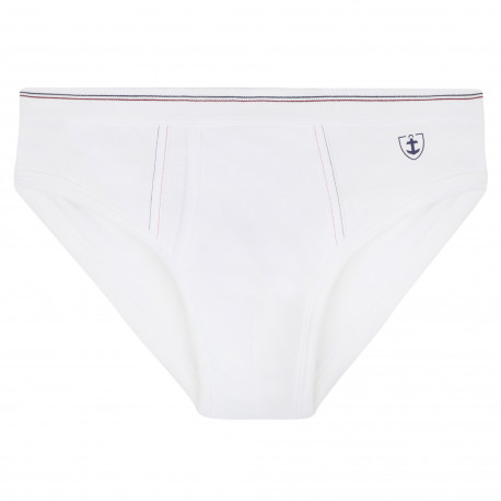 Slip taille basse ouvert 100% coton MARINER