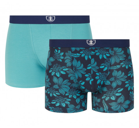 Lot de 2 shortys fleuris en coton BIO MARINER