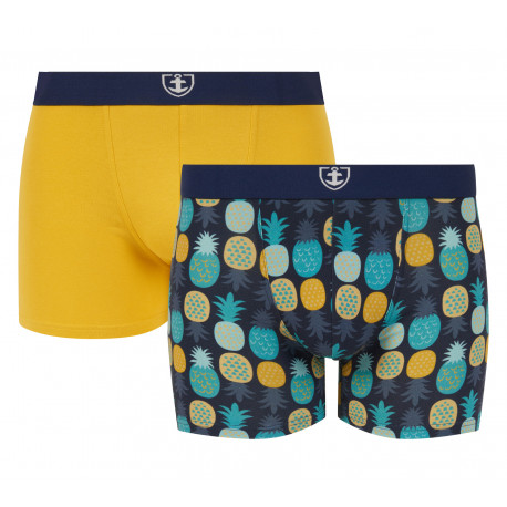 Lot de 2 shortys Ananas en coton BIO MARINER
