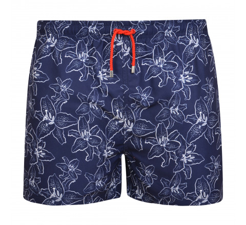 Short de bain fleuri et pochon de rangement assorti MARINER