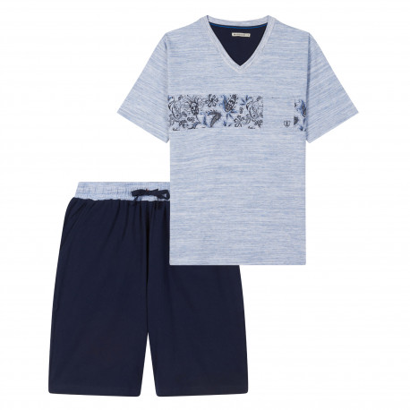 Pyjama short et tee-shirt col V MARINER