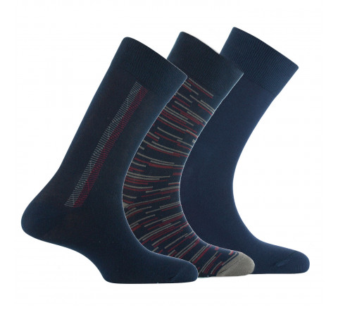 Lot de 3 paires de mi-chaussettes fantaisies