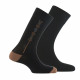 Lot de 2 paires de mi-chaussettes fantaisie et unie