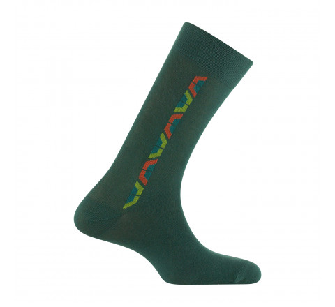 Mi-chaussettes jersey baguette colorée