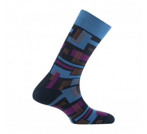 Mi-chaussettes jersey blocs de couleur