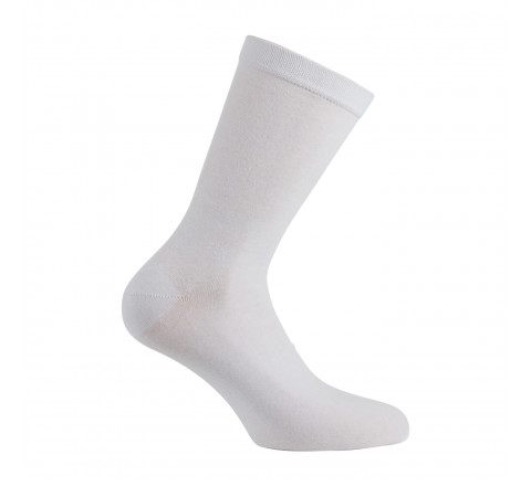 Mi-chaussettes unies en pur coton bio pour Femme