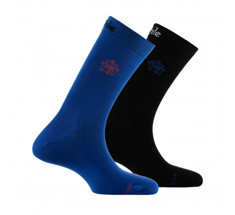 Lot de 2 paires de mi-chaussettes petit logo