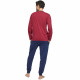 Pyjama long fines rayures pour homme