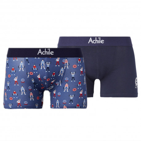 Lot de 2 shortys Haltères origininaux et colorés