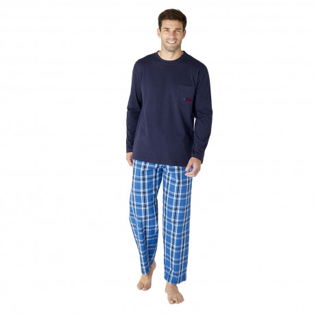 Pyjama long à carreaux pour homme