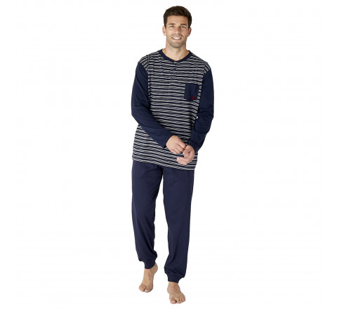 Pyjama long rayé pour homme