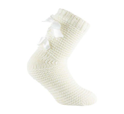 Chausson chaussette cocooning et ruban