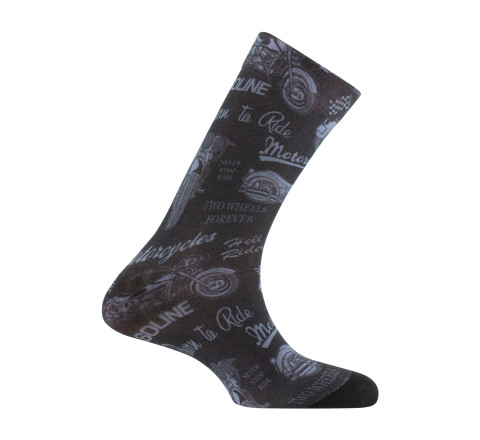 Mi-chaussettes moto vintage en viscose