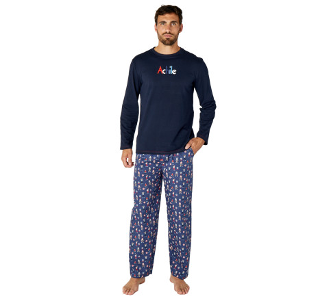 Pyjama long en pur coton HALTERES