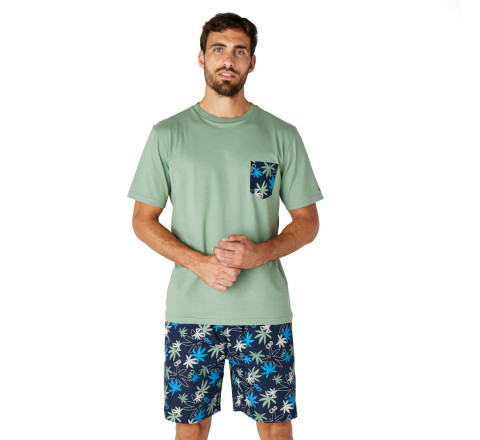 Pyjama court en pur coton ROOTS