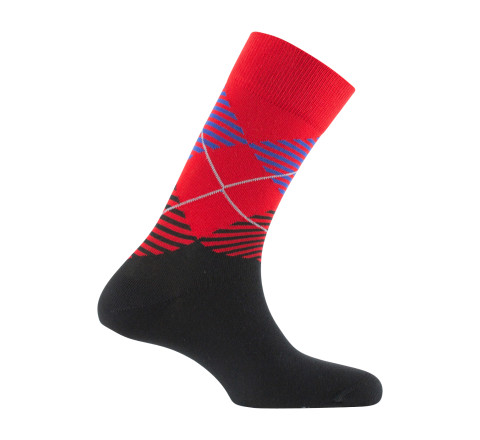 Mi-chaussettes en coton Intarsia revisité MADE IN FRANCE