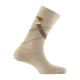 Mi-chaussettes jersey en coton motif rayures obliques