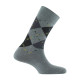 Lot de 2 paires de chaussettes en coton intarsia fleuri et uni