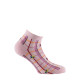 Chaussettes ultra courtes en coton carreaux fleuris MADE IN FRANCE