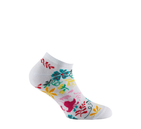Chaussettes invisibles en jersey coton FLOWERS