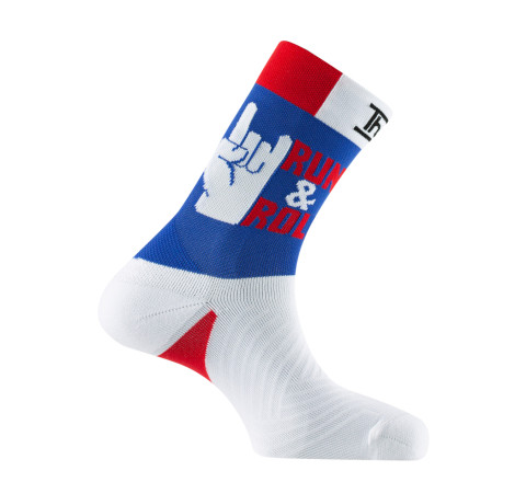 Mi-chaussettes de running humoristique "RUN & ROLL"