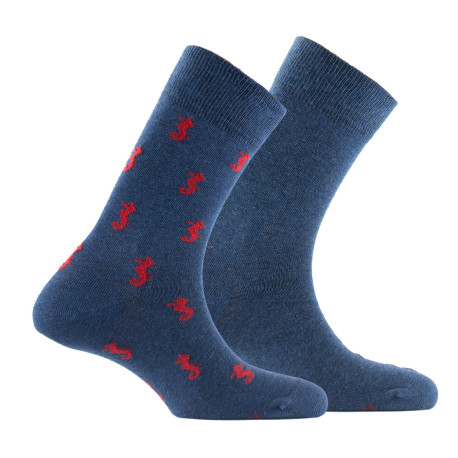 Lot de 2 paires de chaussettes en coton motifs hippocampes