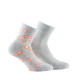 Lot de 2 paires de socquettes en coton motifs oranges