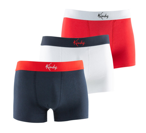 Lot de 3 boxers colorés en coton stretch