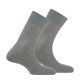 Lot de 2 paires de chaussettes en fil d'écosse unies MADE IN FRANCE