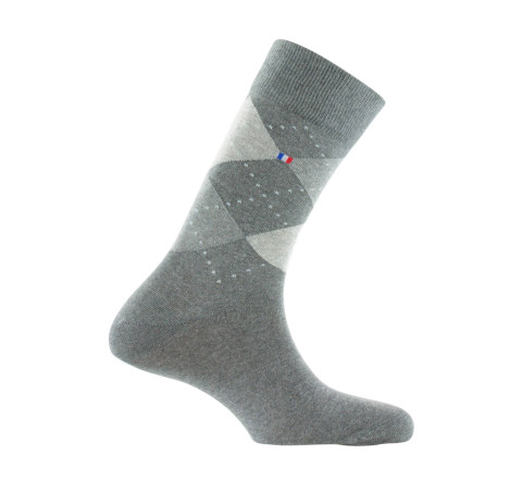 Mi-chaussettes en coton Drapeau Intarsia MADE IN FRANCE