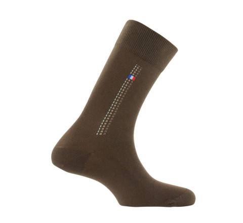 Mi-chaussettes en coton drapeau et baguette MADE IN FRANCE