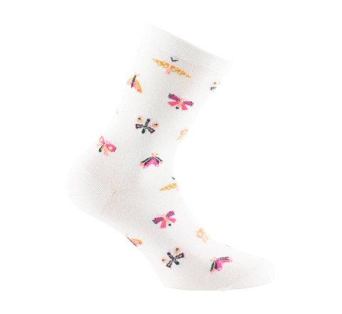 Mi-chaussettes en coton all over papillons MADE IN FRANCE