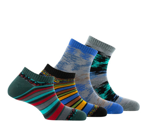 Lot de 4 paires de chaussettes colorées en coton
