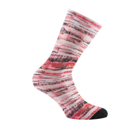 Mi-chaussettes imprimées rayures en viscose