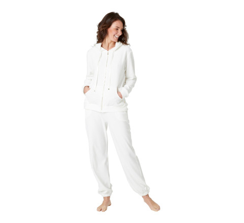 pyjama en velours ecru