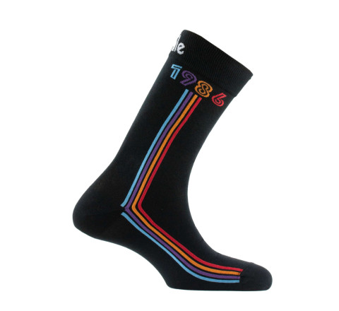 Mi-chaussettes en coton motif 1986 MADE IN FRANCE