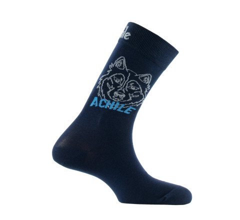 Mi-chaussettes en coton motif Husky MADE IN FRANCE