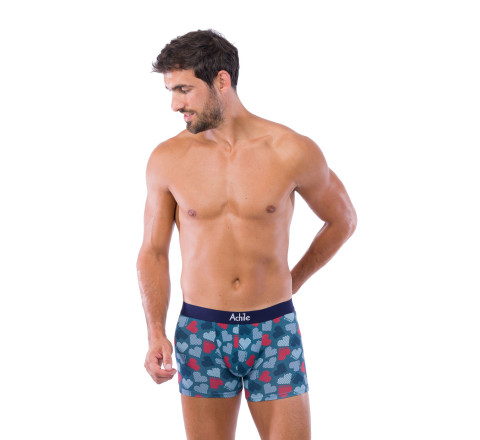 Pack de 2 boxers en coton bio motifs COEURS