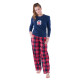 Pyjama long en pur coton et bas en flannelle SNOW DOG