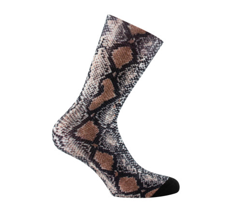 Mi-chaussettes imprimées Python en viscose