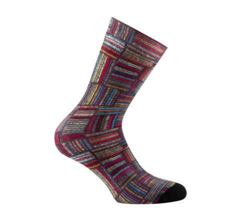 Mi-chaussettes imprimées Bibliothèque en viscose
