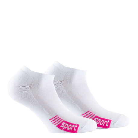 LOT DE 2 PAIRES DE CHAUSSETTES SOCQUETTES INVISIBLES BLANCHE ET