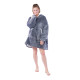 Sweat plaid cape cocooning en sherpa